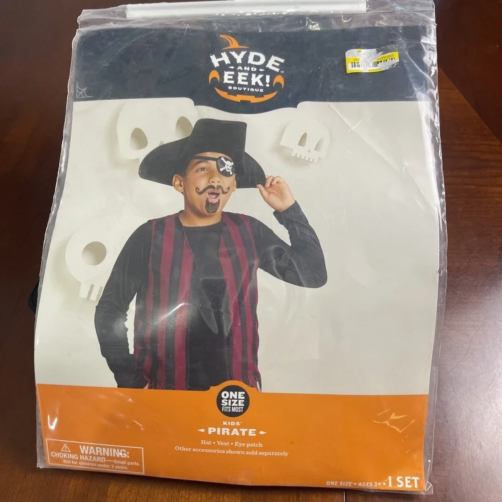 Hyde And Eek Kids Pirate Costume New
